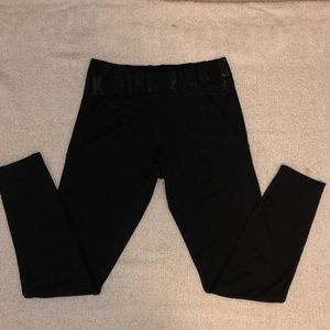 Size M regular length black VSPINK leggings